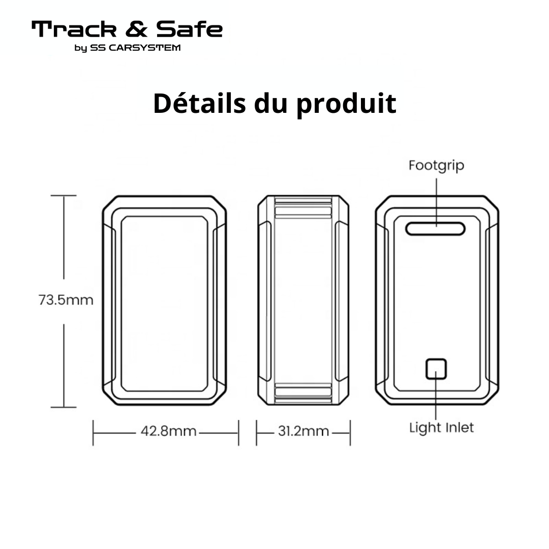 Track&Safe NanoSteel – Traceur GPS 4G Ultra Autonome | Jusqu’à 3 ans de batterie
